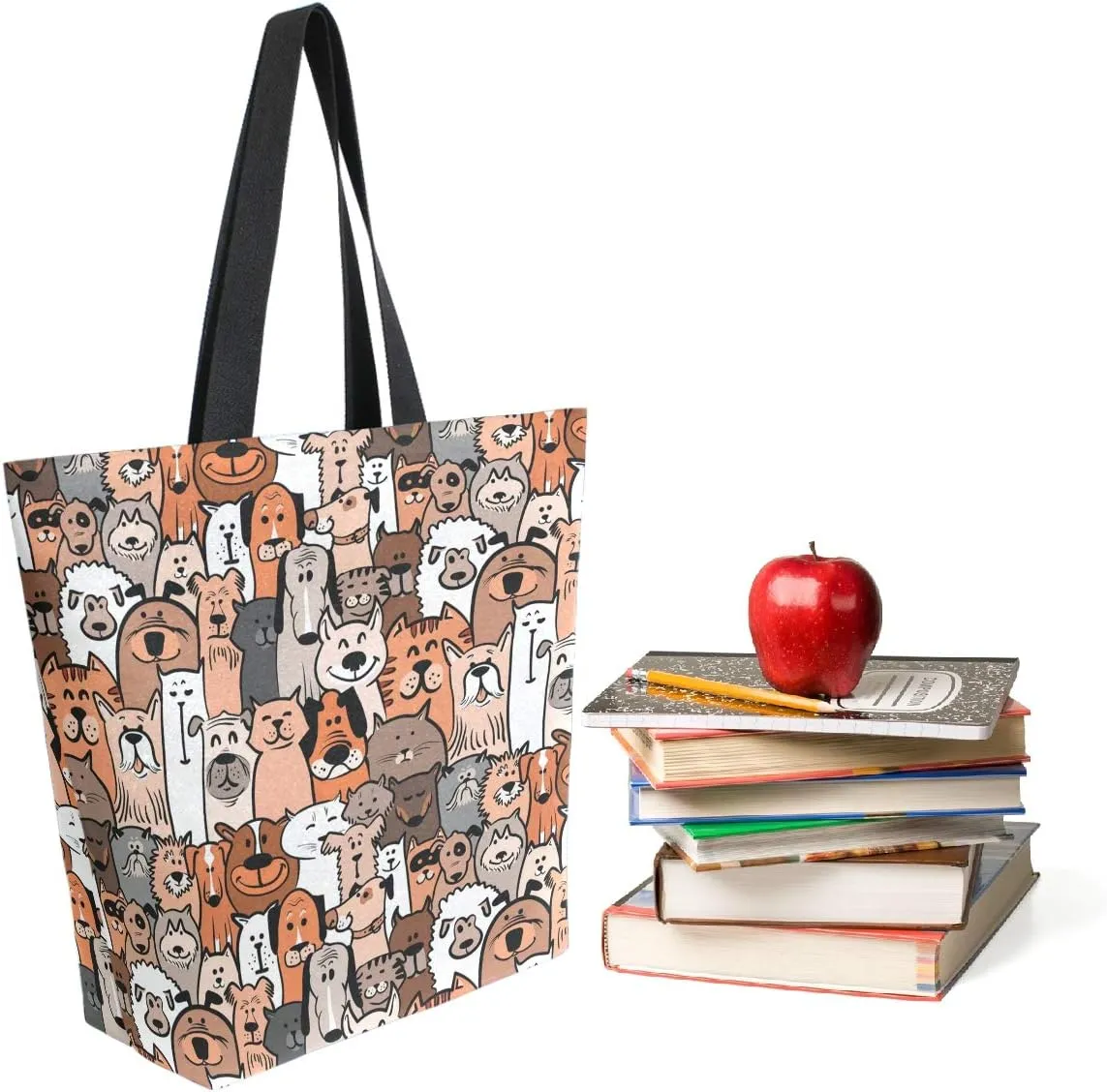 Stylish Funny Pattern Extra Large Shoulder Tote Bag for Beach Travel Weekender Gym Grocery Shopping