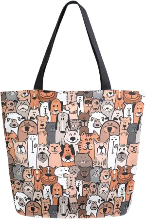 Stylish Funny Pattern Extra Large Shoulder Tote Bag for Beach Travel Weekender Gym Grocery Shopping