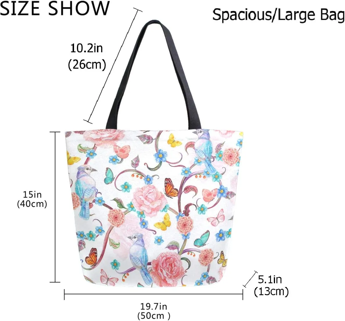Stylish Print Extra Large Shoulder Tote Bag for Beach Travel Weekender Gym Grocery Shopping…