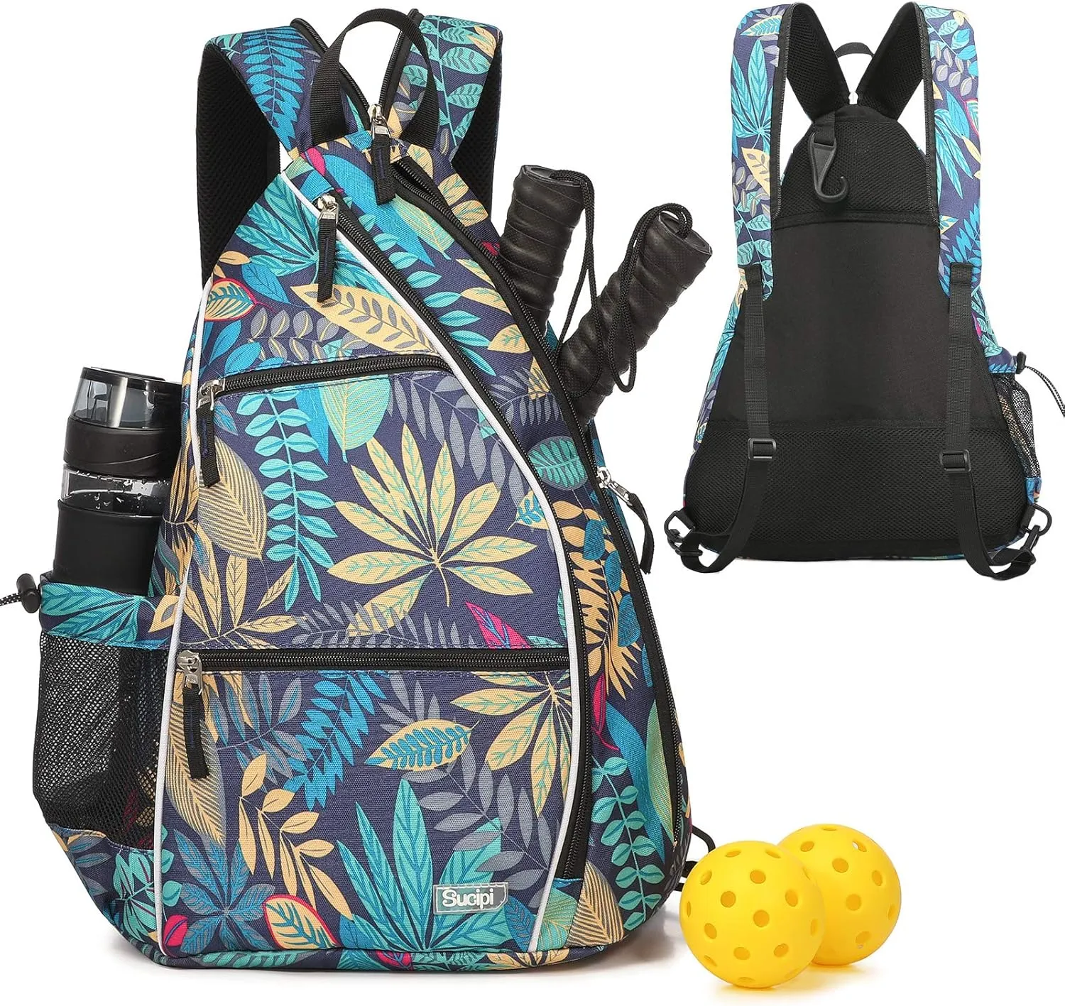 Sucipi Pickleball Bag Pickleball Backpack for Women Men Pickleball Paddle Backpack Reversible Pickleball Paddle Bag Pickleball Rackets Bags for Ladies