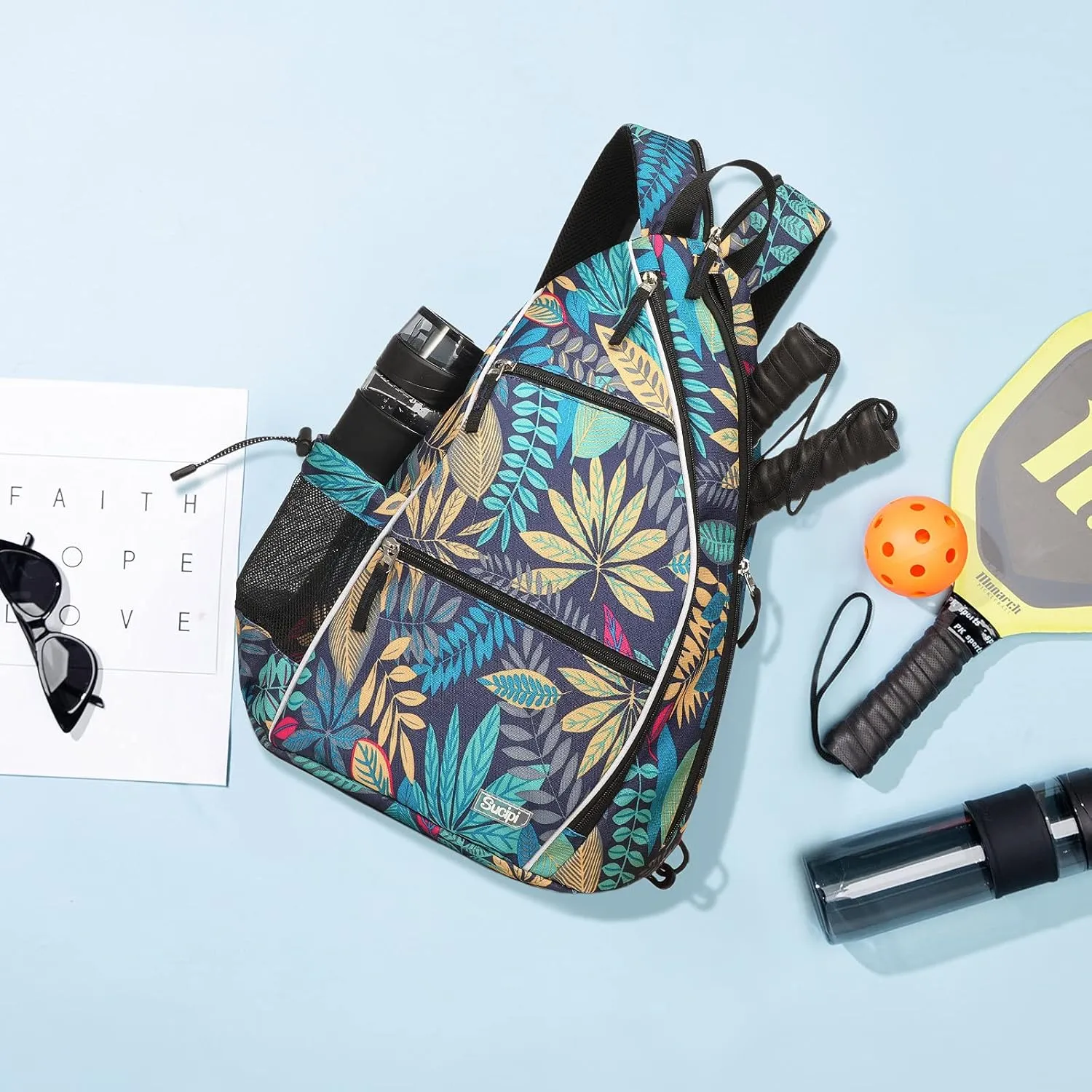 Sucipi Pickleball Bag Pickleball Backpack for Women Men Pickleball Paddle Backpack Reversible Pickleball Paddle Bag Pickleball Rackets Bags for Ladies