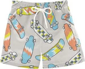 susiyo Skateboarding Boys Swim Trunks Toddler Swim Shorts Quick Dry Beach Board Shorts Little Boy Bathing Suits Swimwear