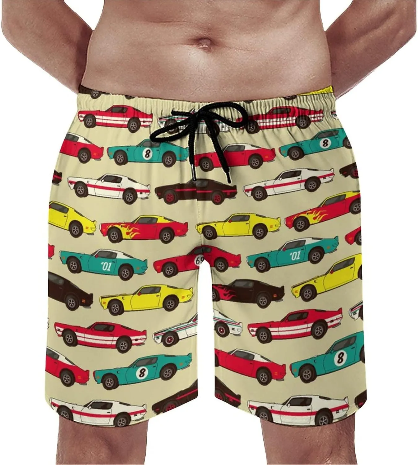 Swim Trunks Mens Quick Dry Beach Shorts with Mesh Lining Swimwear Bathing Suits