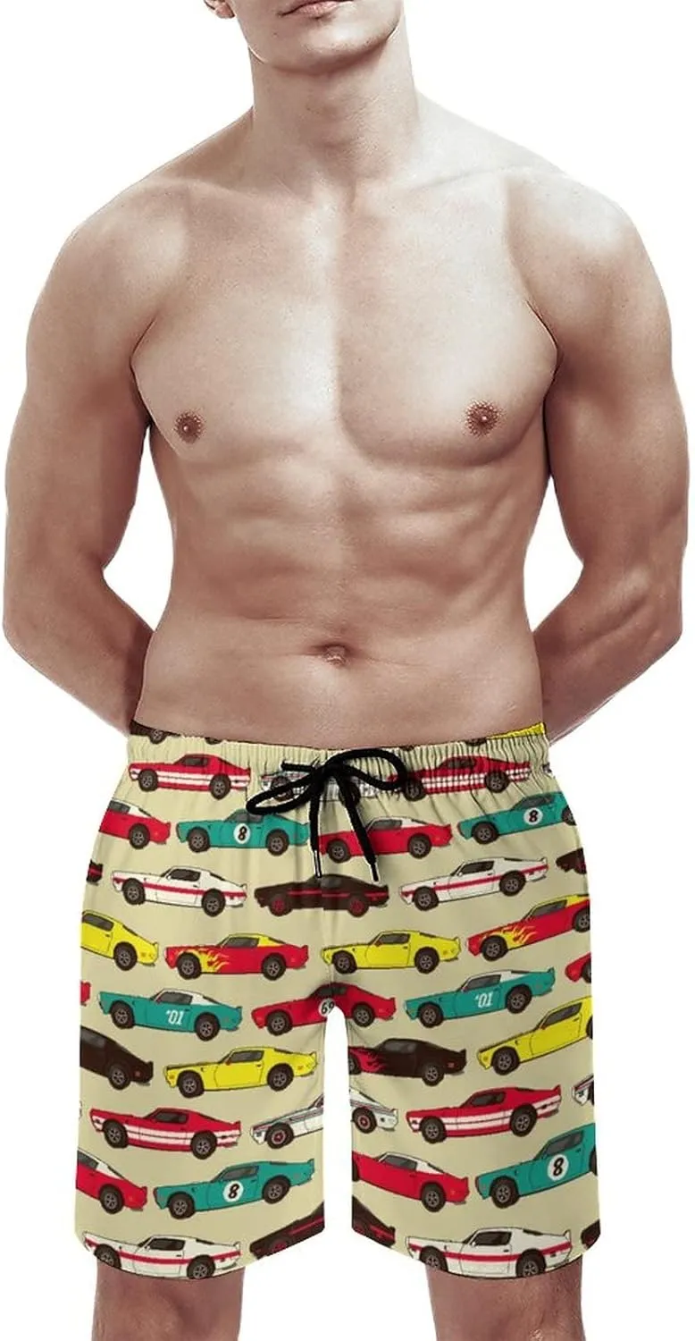 Swim Trunks Mens Quick Dry Beach Shorts with Mesh Lining Swimwear Bathing Suits