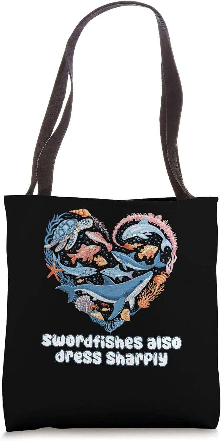 Swordfishes Also Dress Sharply Aquarium Aquarist Tote Bag