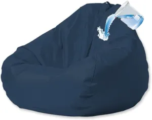 SXBCyan Outdoor Waterproof Bean Bag Cover No Filler Garden Beach Swimming Pool Floating Beanbag Pouf Chair Oxford Kids Adults (Color : Navy, Size : L-D80cm-cover)