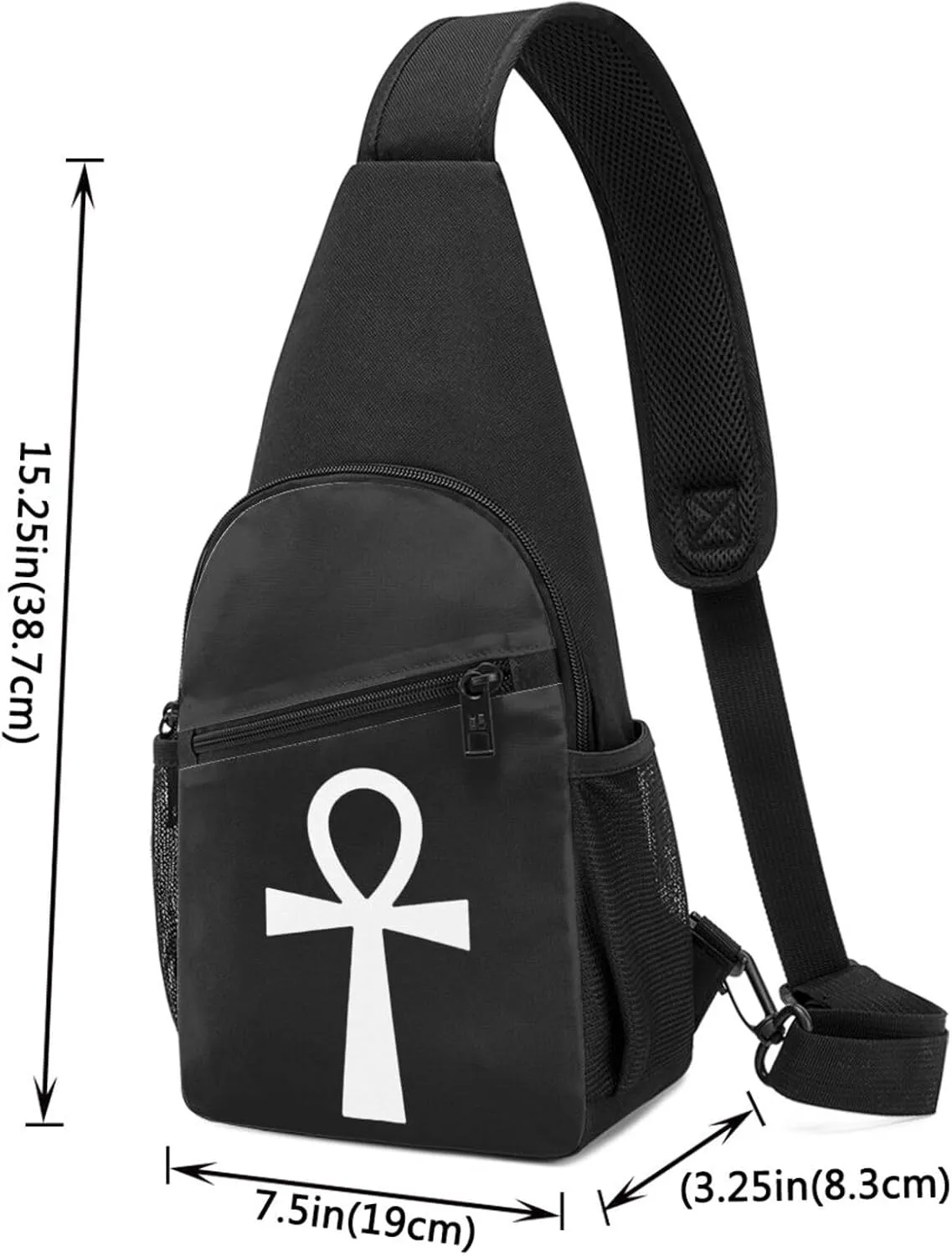 Symbol Ancient Egyptian Sling Bag Crossbody Backpack Shoulder Casual Daypack Bags for Men Women