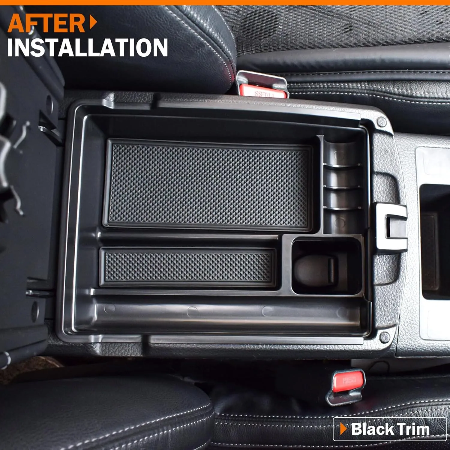 TACORBO Center Console Tray Compatible with Nissan Rogue 2014-2020 and Rogue Sport 2017-2022 Accessories, Armrest Secondary Storage Box, Also Fit Murano 2015-2023 2024 Interior ABS Insert Tray, Black