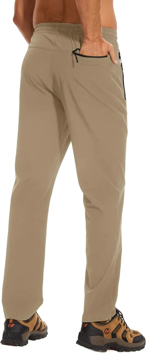 TACVASEN Mens Lighweight Hiking Pants Athletic Casual Quick Dry Stretch Water Resistant Joggers with Pockets Workout Gym