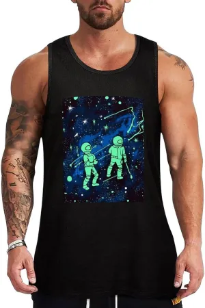 Tank Tops Men Glow in The Dark Sleeveless Shirts for Men Summer Men's Slim Fit Underwear Men's Clothing