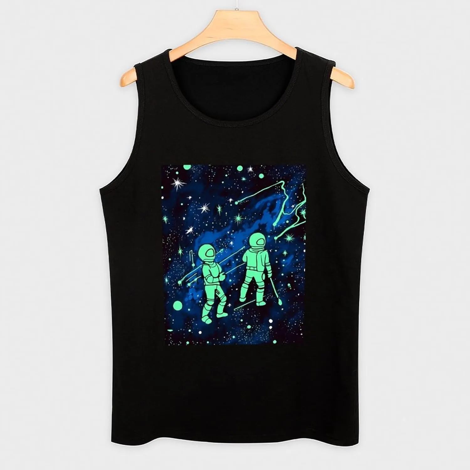 Tank Tops Men Glow in The Dark Sleeveless Shirts for Men Summer Men's Slim Fit Underwear Men's Clothing