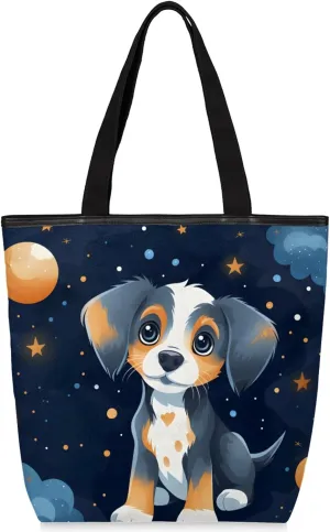 Tavisto Women’s Large Canvas Tote Bag, Zippered Handbag with Inner Pocket Suitable for Beach, Books, Grocery Shopping