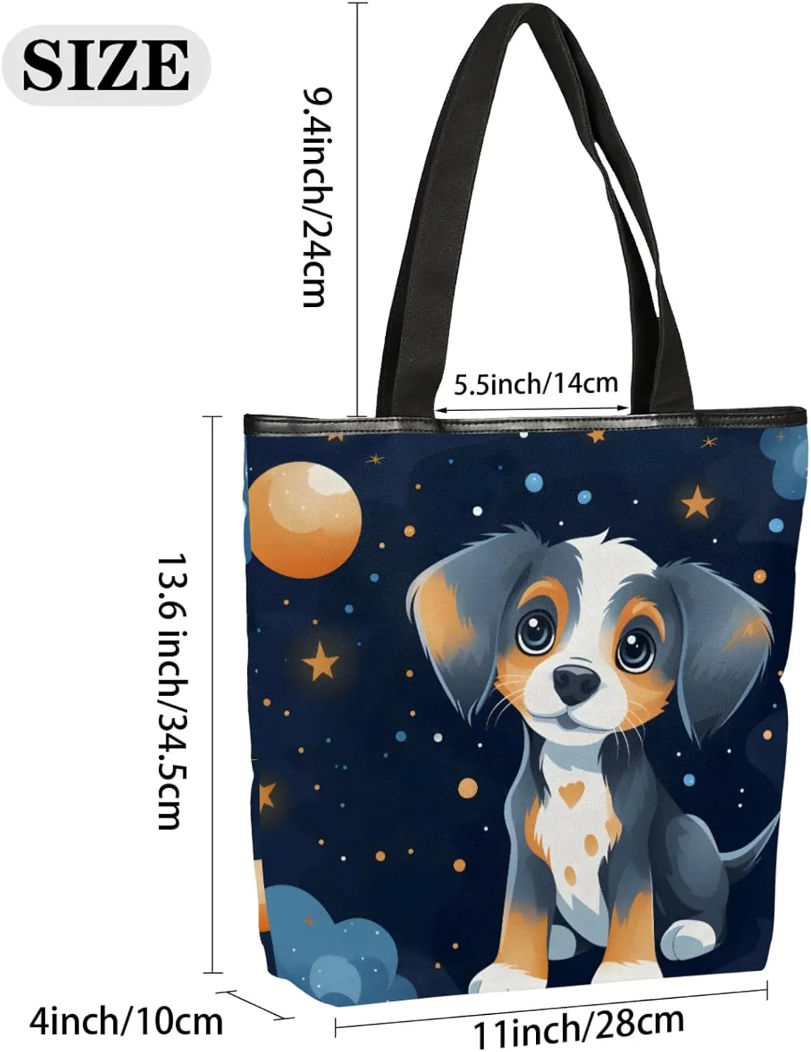 Tavisto Women’s Large Canvas Tote Bag, Zippered Handbag with Inner Pocket Suitable for Beach, Books, Grocery Shopping