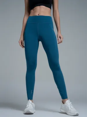 Teal Absolute Fit Solid Workout Tights