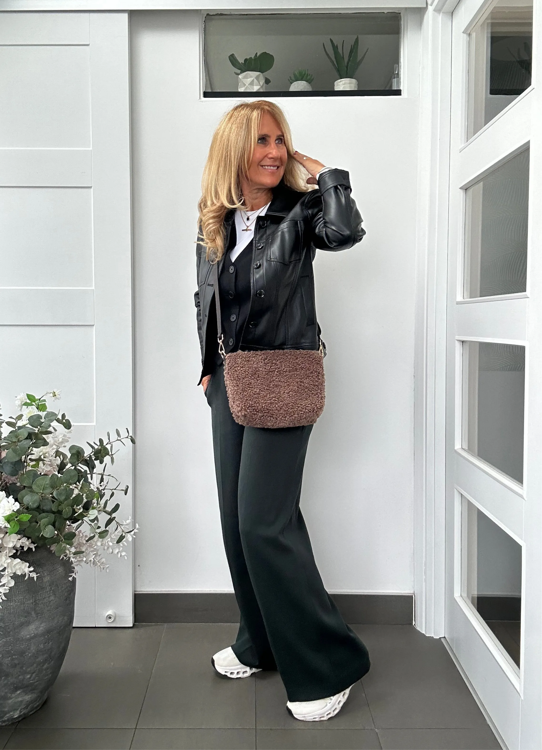 Teddy Shearling Bag | Brown
