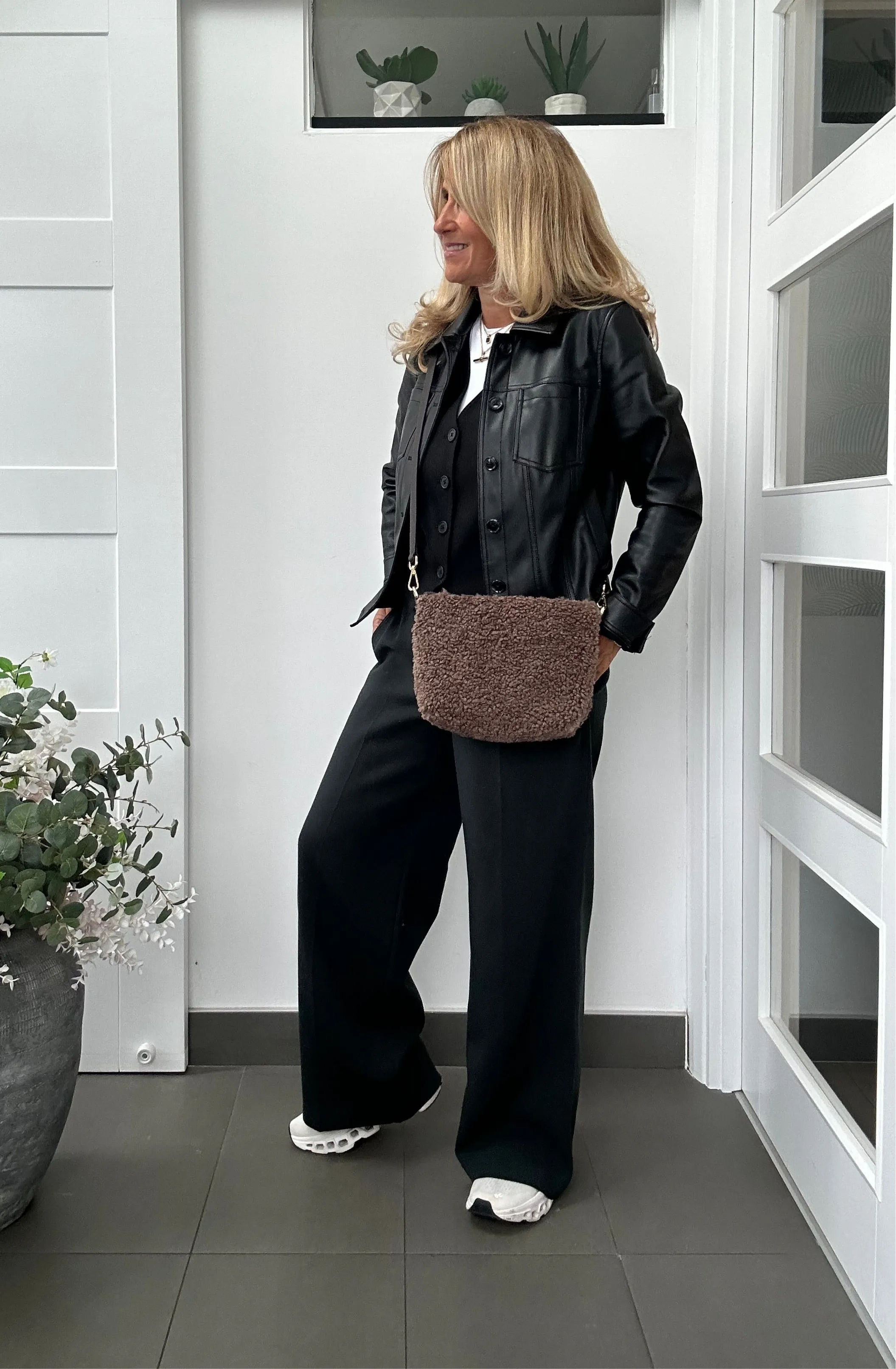 Teddy Shearling Bag | Brown