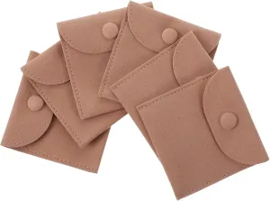 TENDYCOCO 15 Pcs Watch Bag Travel Jewelry Drawstring Pouch Pouches Jewelry Travel Case Velvet Drawstring Bag Hanger Jewelry Organizer Bag Folding Flap Bag Flap Pouch Boxes Flannel Coffee