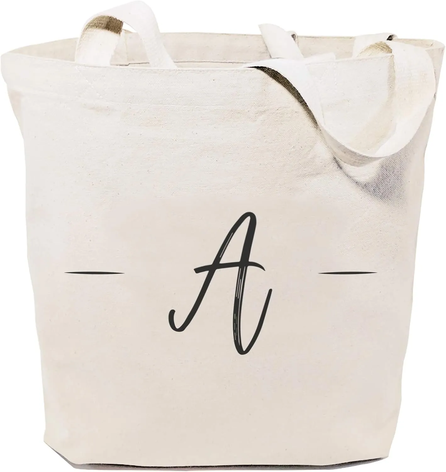 The Cotton & Canvas Co. Personalized Handwritten Monogram Initial Tote