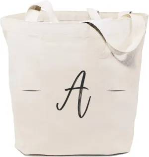 The Cotton & Canvas Co. Personalized Handwritten Monogram Initial Tote