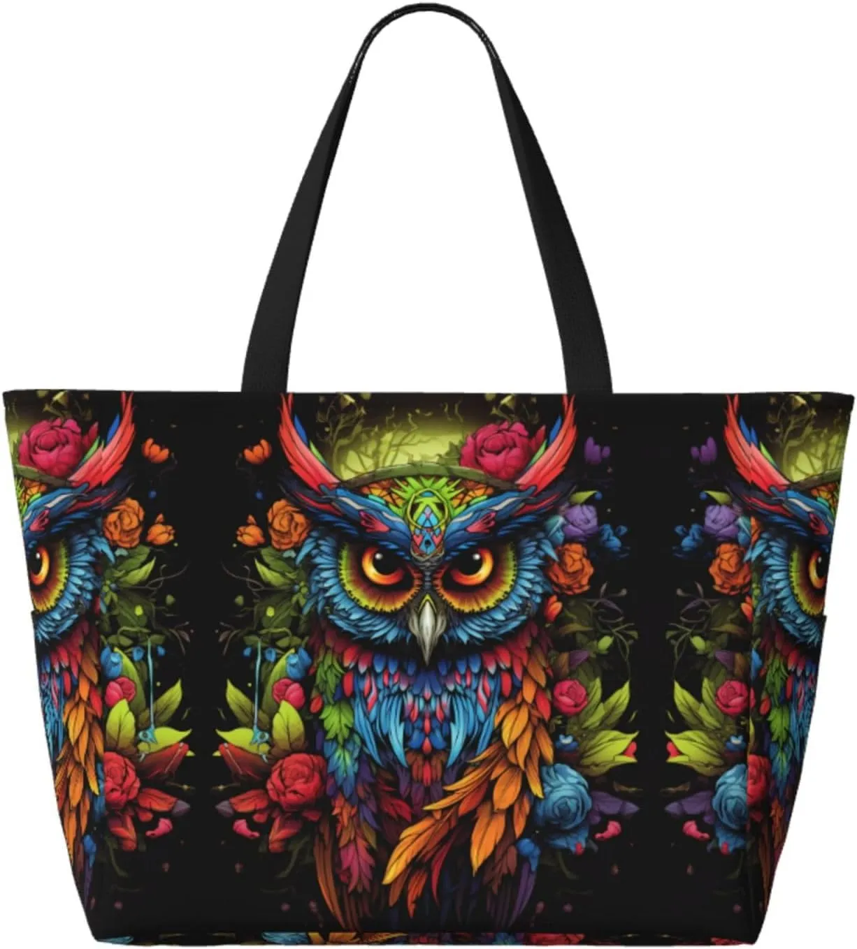 The Wolf With Blue Eyes Spacious Large Capacity Beach Travel Bag - Foldable Beach Bag Tote Bag With Zipper