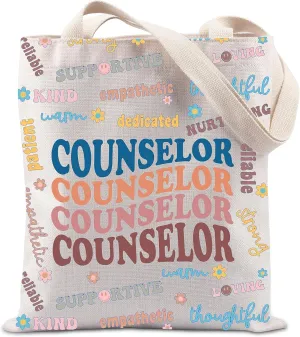 TIIMG Counselor Gift Counselor Appreciation Tote Bag Counselor Inspire Gift Shopping Bag for Counselor Gift (COUNSELOR tote)