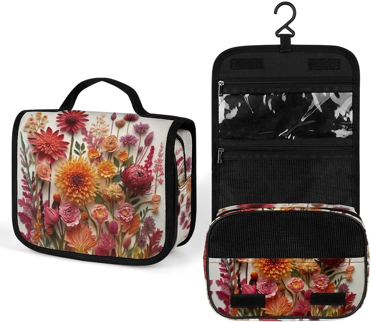 Toiletry Bag for Women,Botanical Specimens Printed Hanging Travel Toiletry Bag Waterproof Cosmetic Travel Bag for Travel Business Trips Camping Bathroom