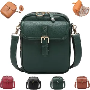Tojoyride Crossbody Bag, Urvashi Crossbody Bag, Vintage Leather Cross Body Shoulder Bagwith 10 Upgraded Card Slots