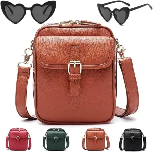Tojoyride Crossbody Leather Bag, Tojoyride Crossbody Purse, Urvashi Crossbody Bag for Women, Vintage Anti Theft Purse