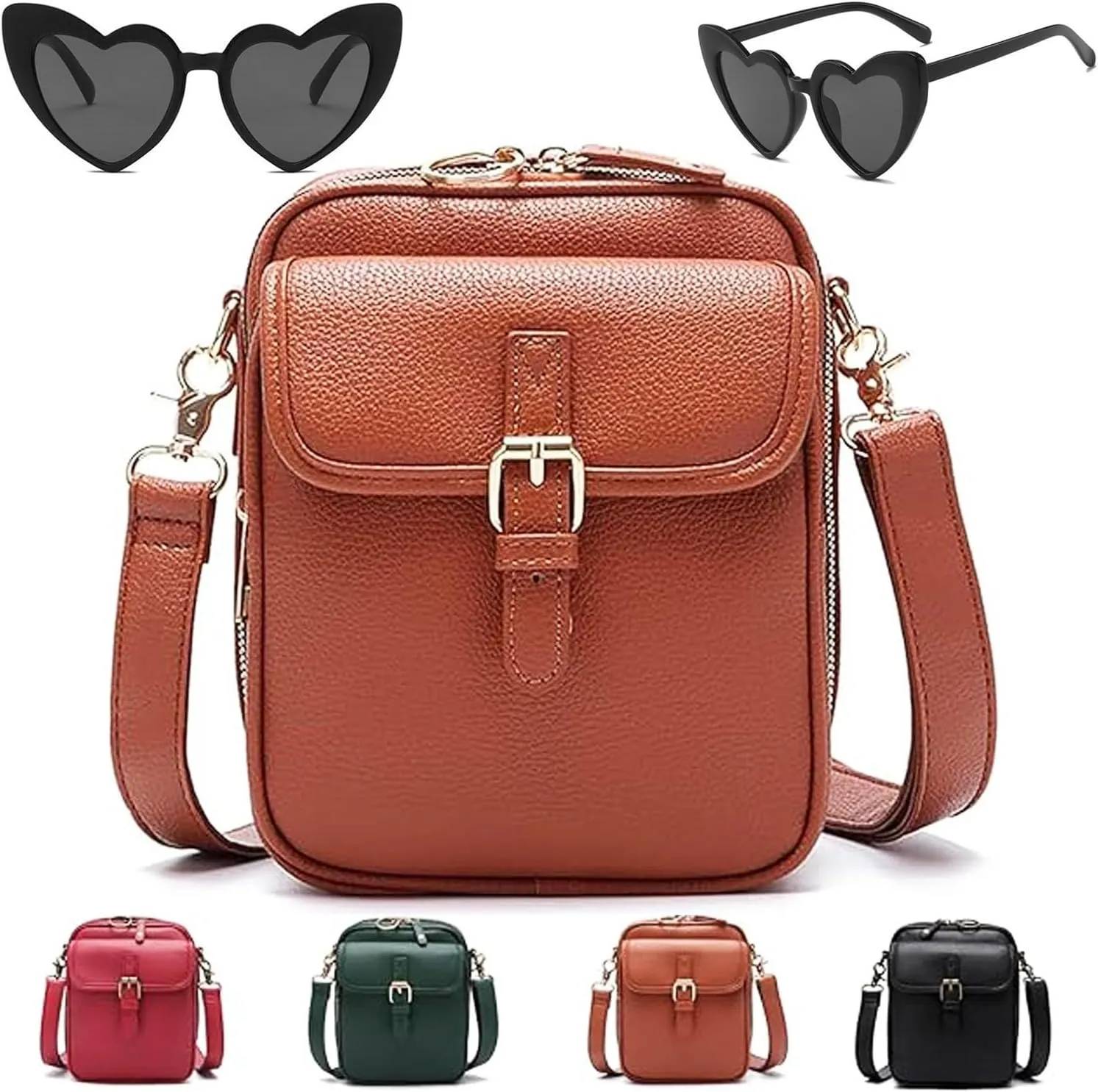 Tojoyride Crossbody Leather Bag, Tojoyride Crossbody Purse, Urvashi Crossbody Bag for Women, Vintage Anti Theft Purse