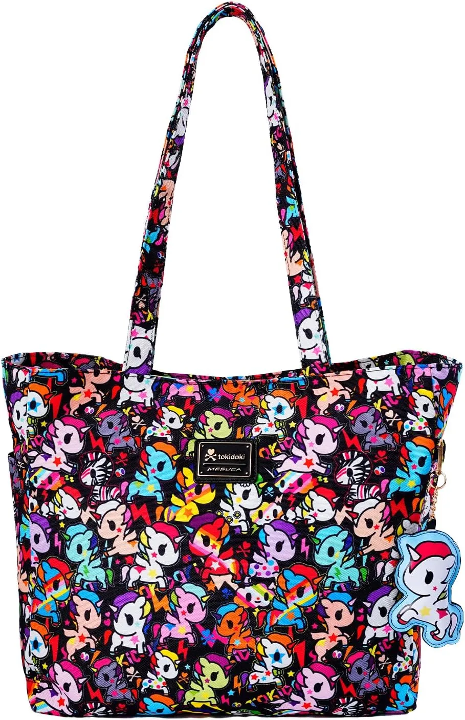 Tokidoki Unicorno Tote Bag Shoulder Bag Canvas Purses for Women Cute Shopper Bag Handbag Travel Purse Charm
