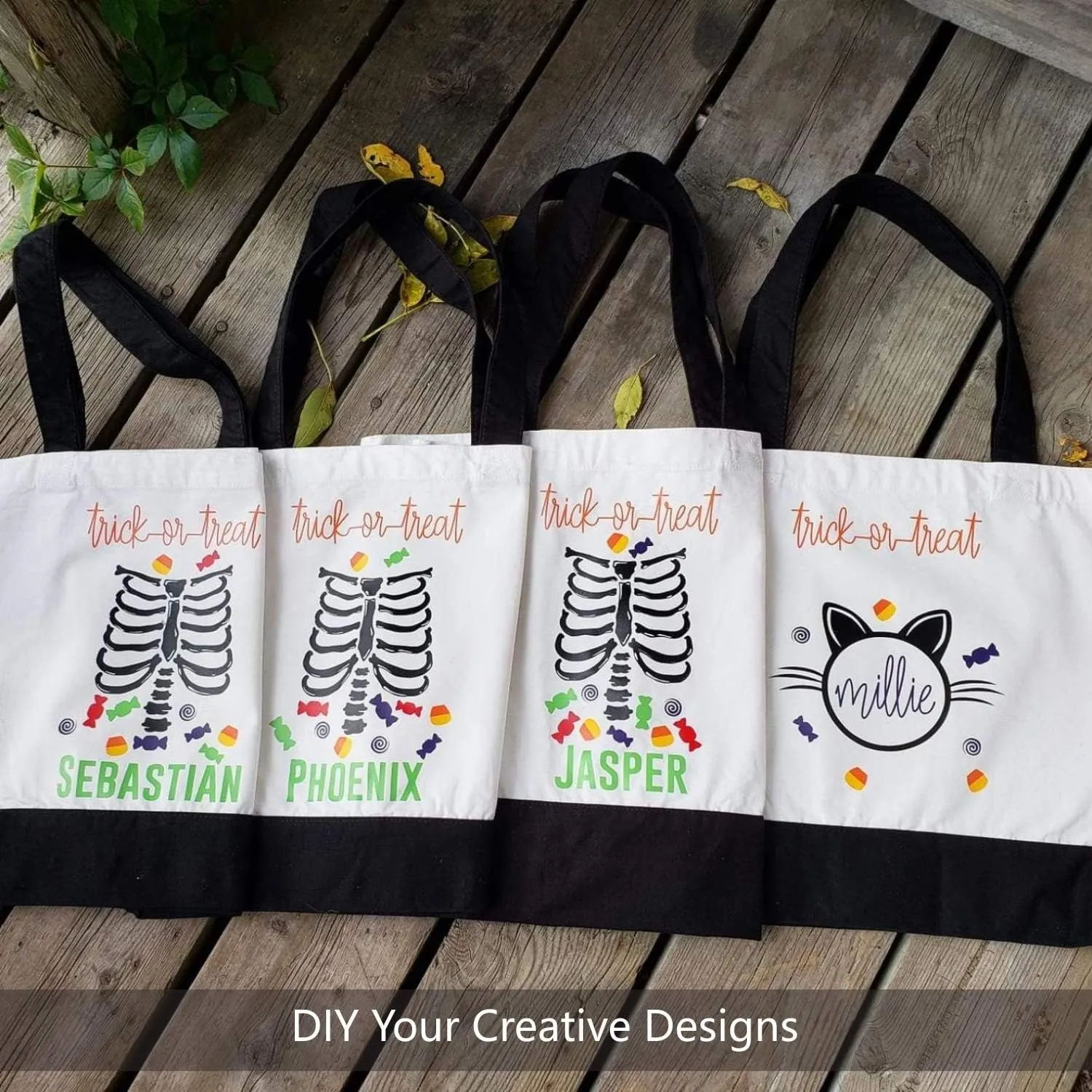 TOPDesign 24-Pack Super Strong Large 12oz Cotton Canvas Tote Bags, Reusable Grocery Shopping Cloth Bags, Fashionable Two-Tone Totes for Crafts, DIY Your Creative Designs