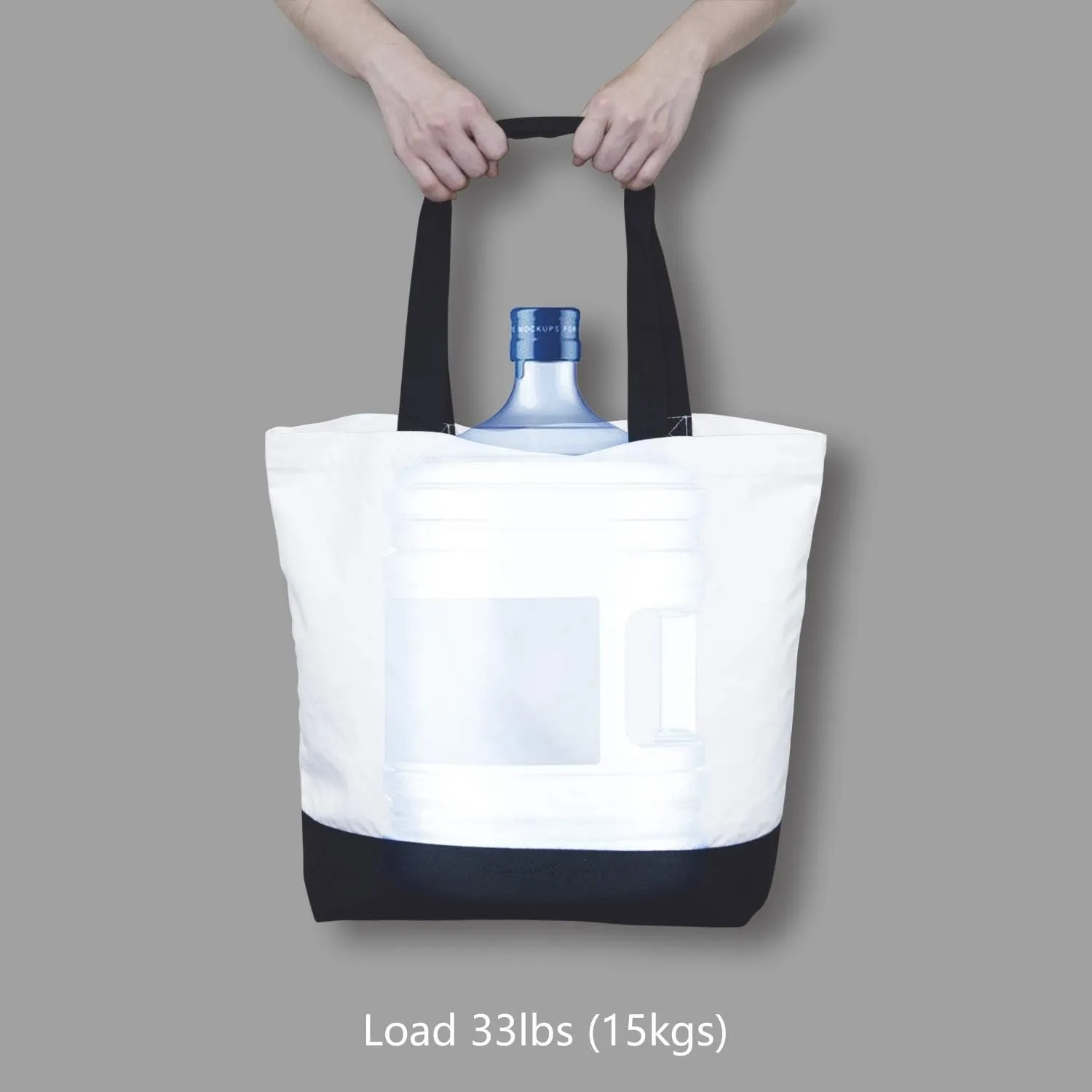 TOPDesign 24-Pack Super Strong Large 12oz Cotton Canvas Tote Bags, Reusable Grocery Shopping Cloth Bags, Fashionable Two-Tone Totes for Crafts, DIY Your Creative Designs