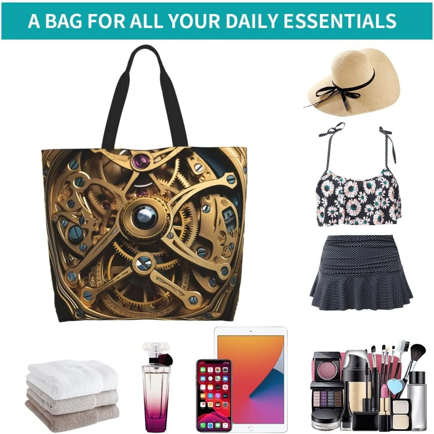 Tote Bag for Women Grocery Bag Reusable Shopping Bag Country lifestyle Handbag Foldable Shoulder Bag