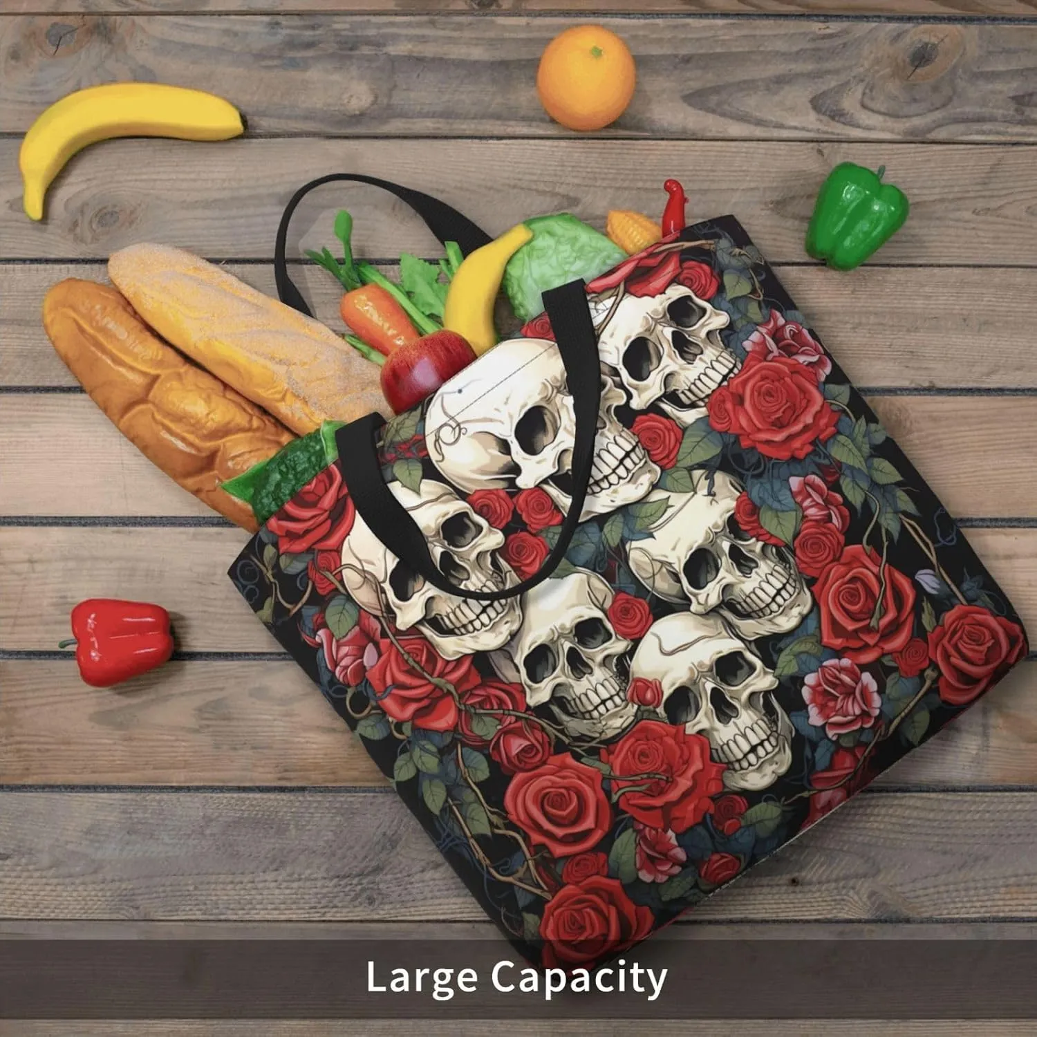 Tote Bag for Women Grocery Bag Reusable Shopping Bag Cupcake Handbag Foldable Shoulder Bag
