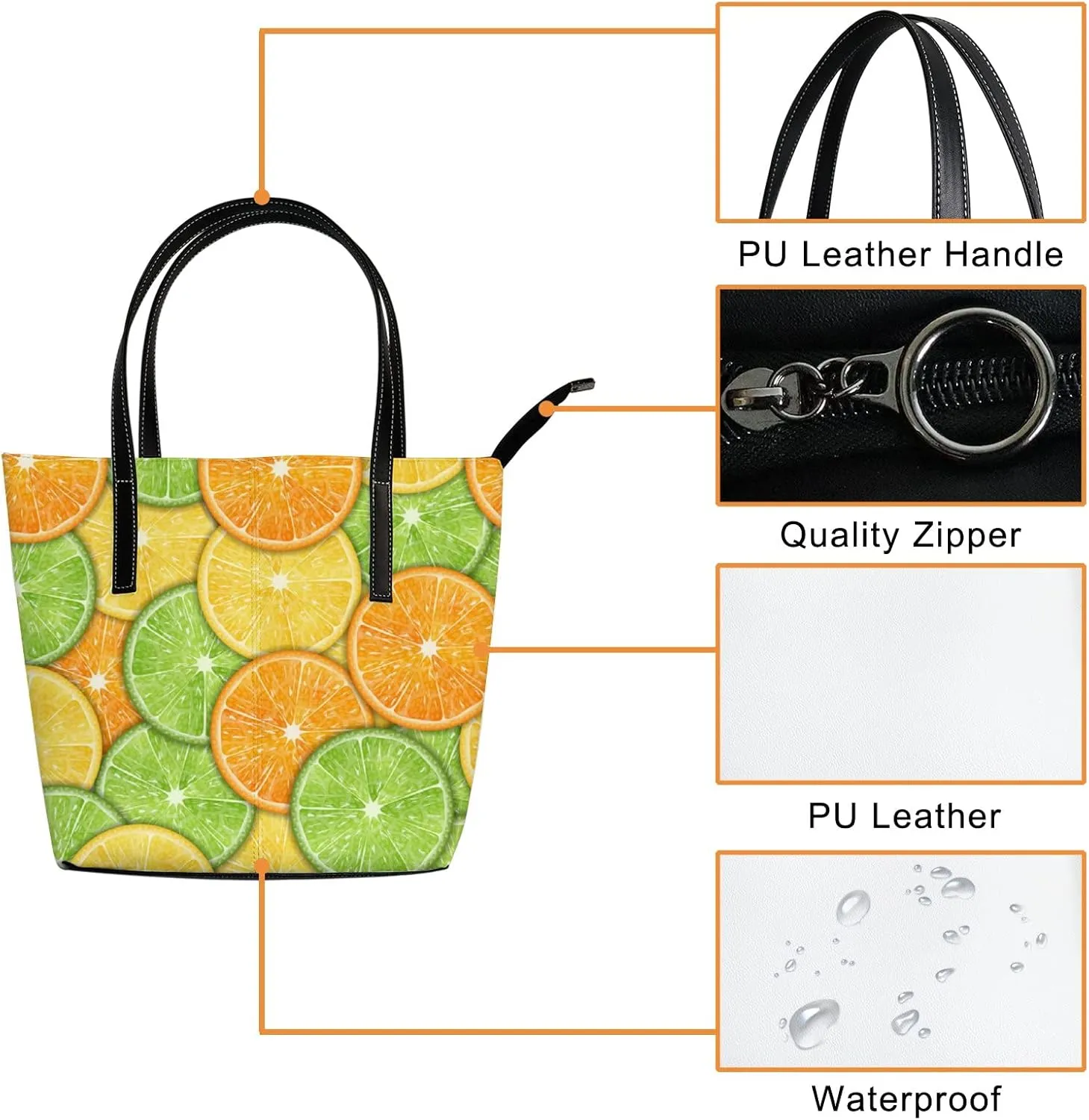 Tote Bag for Women PU Leather Handbags Women's Crossbody Handbags Work Tote Bags for Women Coachbags Tote Bag with Zipper