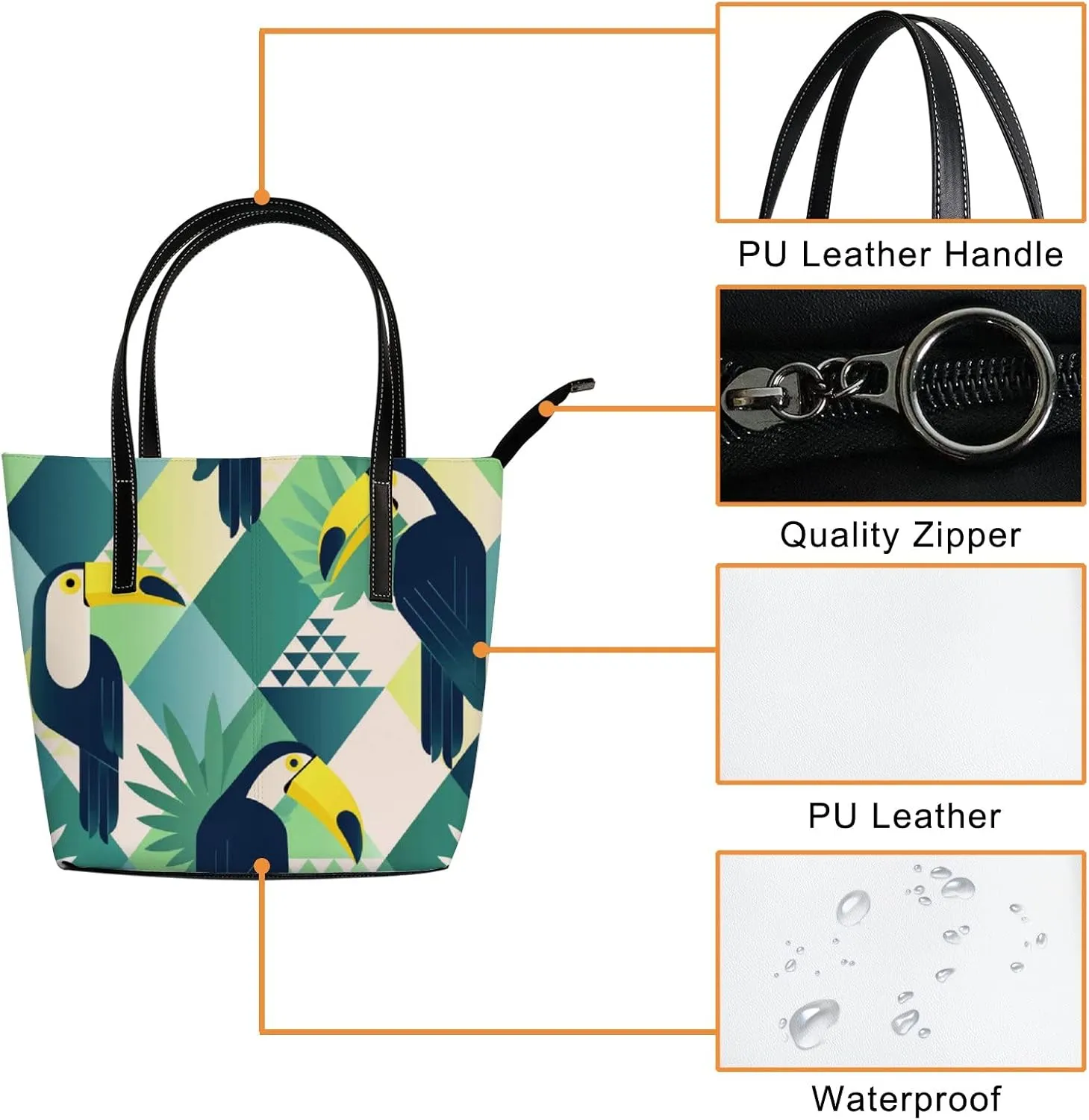 Tote Bag for Women PU Leather Handbags Women's Crossbody Handbags Work Tote Bags for Women Coachbags Tote Bag with Zipper