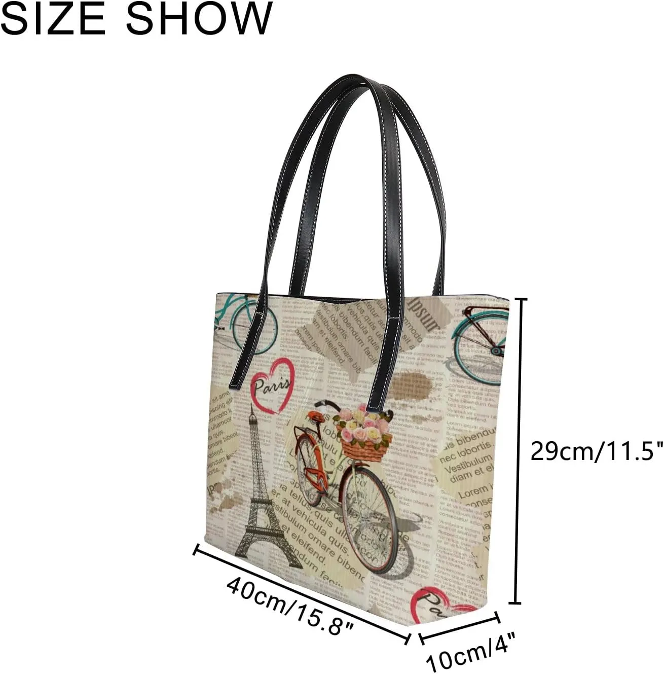 Tote Bag for Women PU Leather Handbags Women's Crossbody Handbags Work Tote Bags for Women Coachbags Tote Bag with Zipper