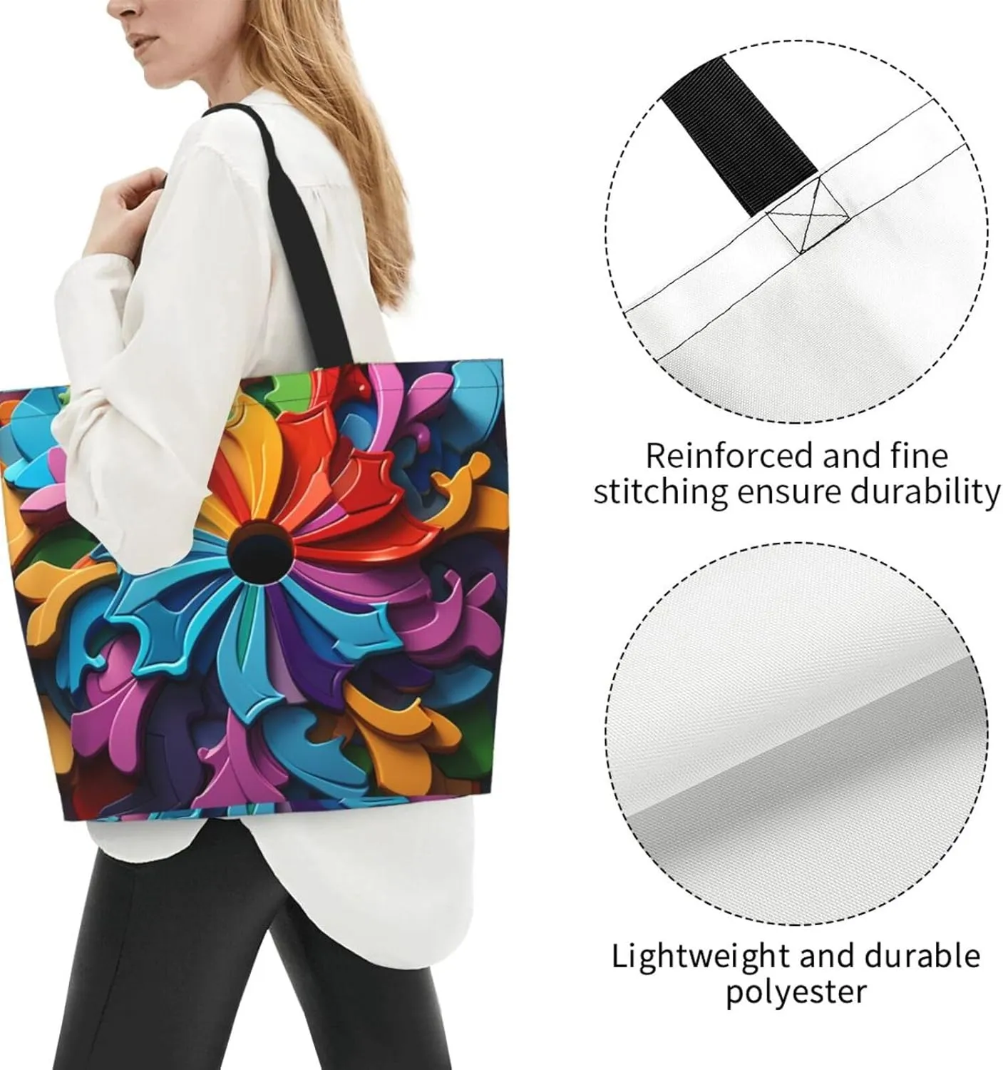 Tote Bag for Women Reusable Grocery Bag Shopping Bag Dalmatian Tote Bags Handbag Foldable Shoulder Bag