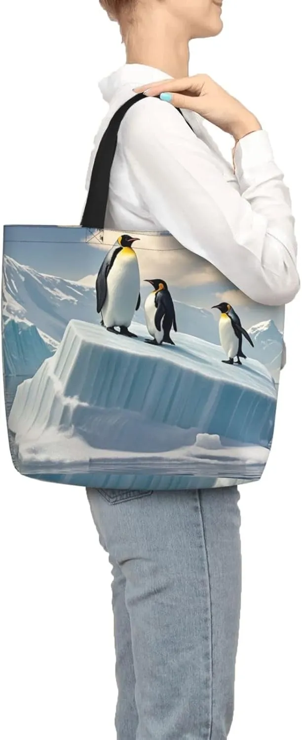 Tote Bag Large Capacity Grocery Bag With Zipper Flamingo Shopping Bag Shoulder Bag for Women