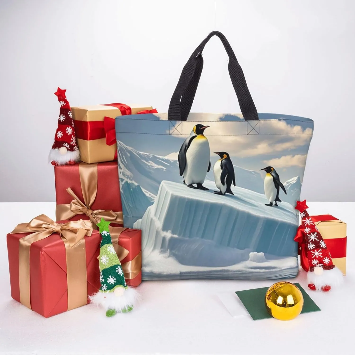 Tote Bag Large Capacity Grocery Bag With Zipper Flamingo Shopping Bag Shoulder Bag for Women