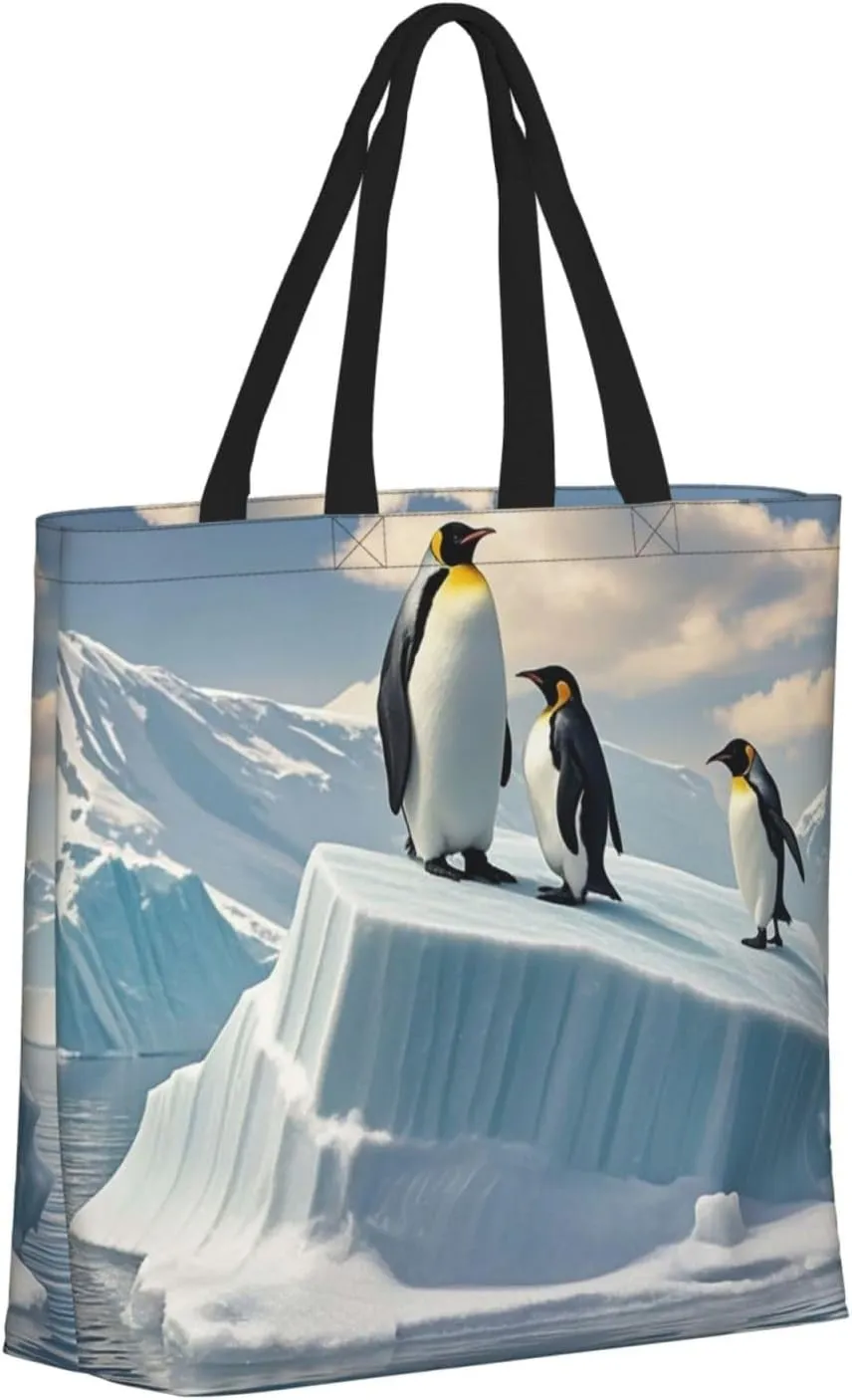 Tote Bag Large Capacity Grocery Bag With Zipper Flamingo Shopping Bag Shoulder Bag for Women