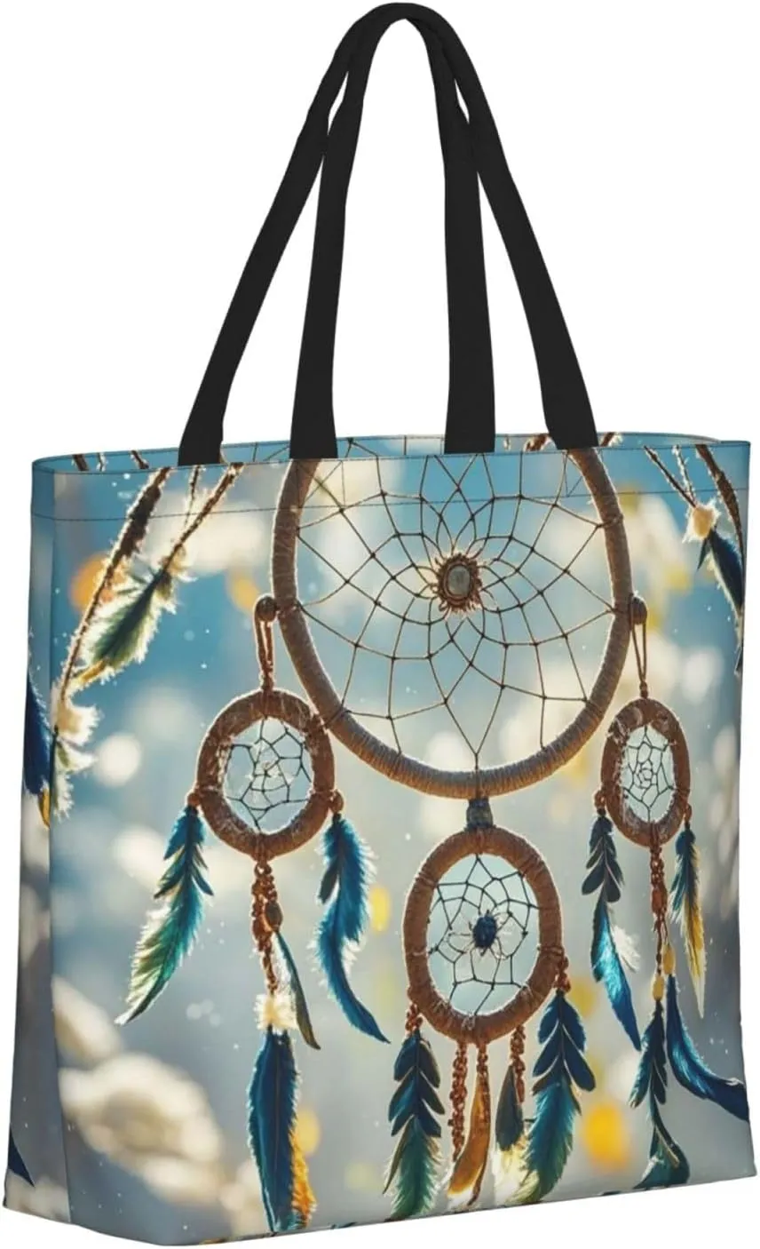 Tote Bag Large Capacity Grocery Bag With Zipper Pitbull Dogs Shopping Bag Shoulder Bag for Women