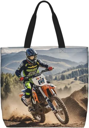 Tote Bag Large Capacity Grocery Bag With Zipper Pitbull Dogs Shopping Bag Shoulder Bag for Women