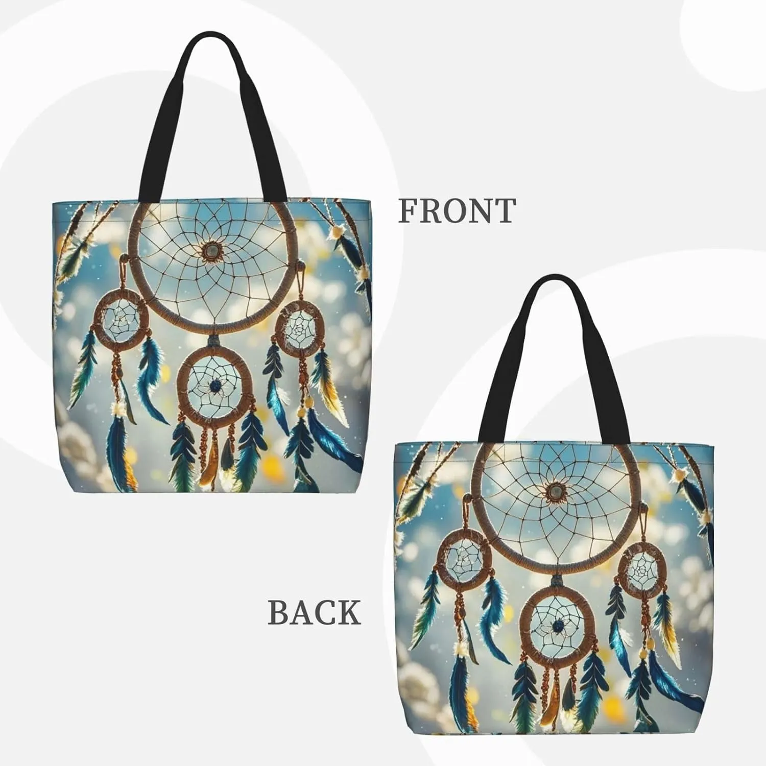 Tote Bag Large Capacity Grocery Bag With Zipper Pitbull Dogs Shopping Bag Shoulder Bag for Women