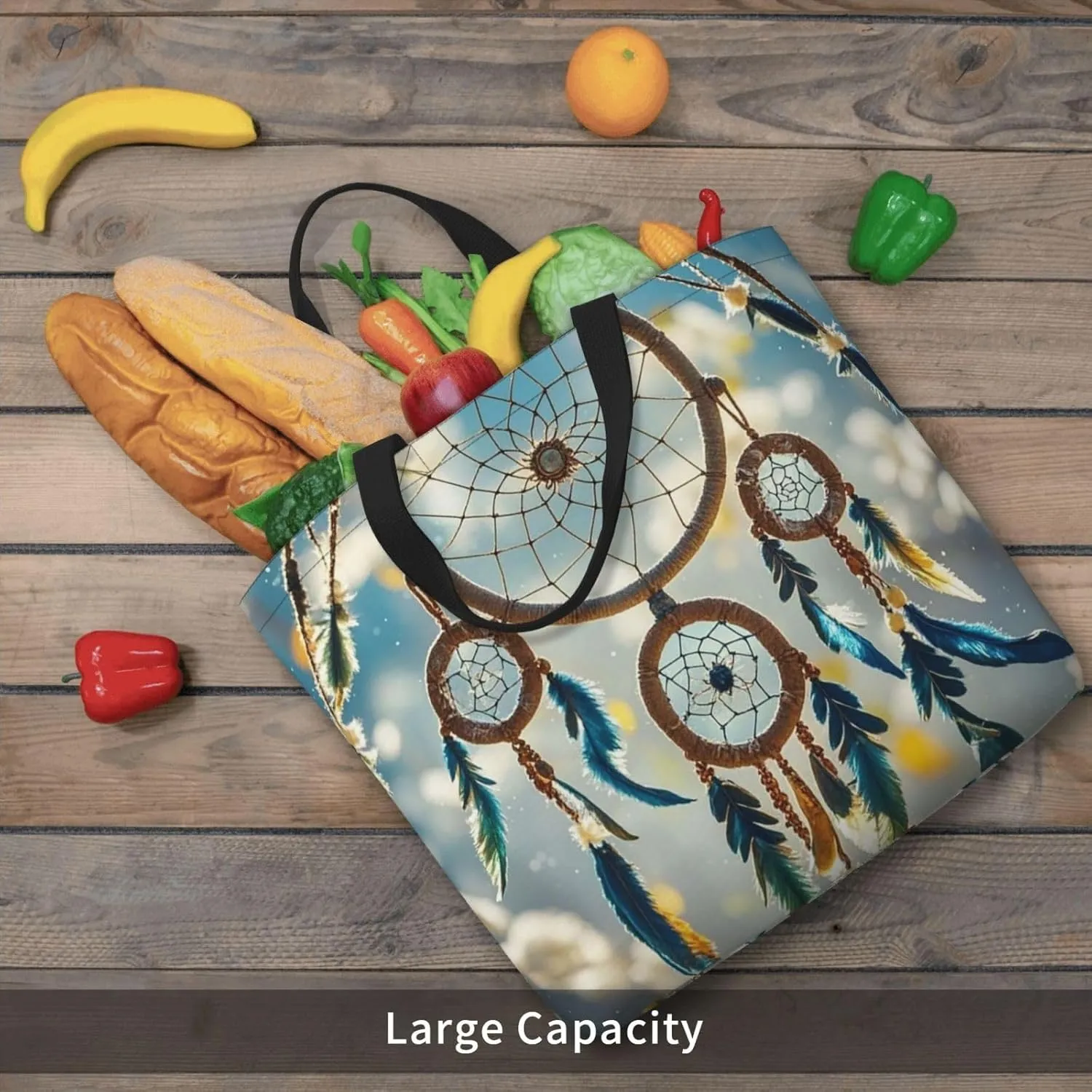 Tote Bag Large Capacity Grocery Bag With Zipper Pitbull Dogs Shopping Bag Shoulder Bag for Women