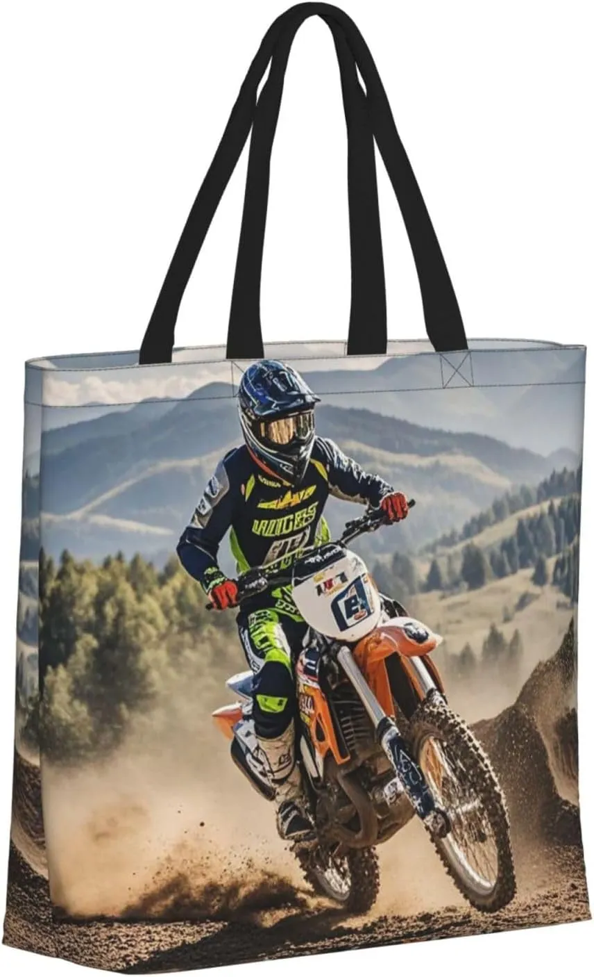 Tote Bag Large Capacity Grocery Bag With Zipper Pitbull Dogs Shopping Bag Shoulder Bag for Women