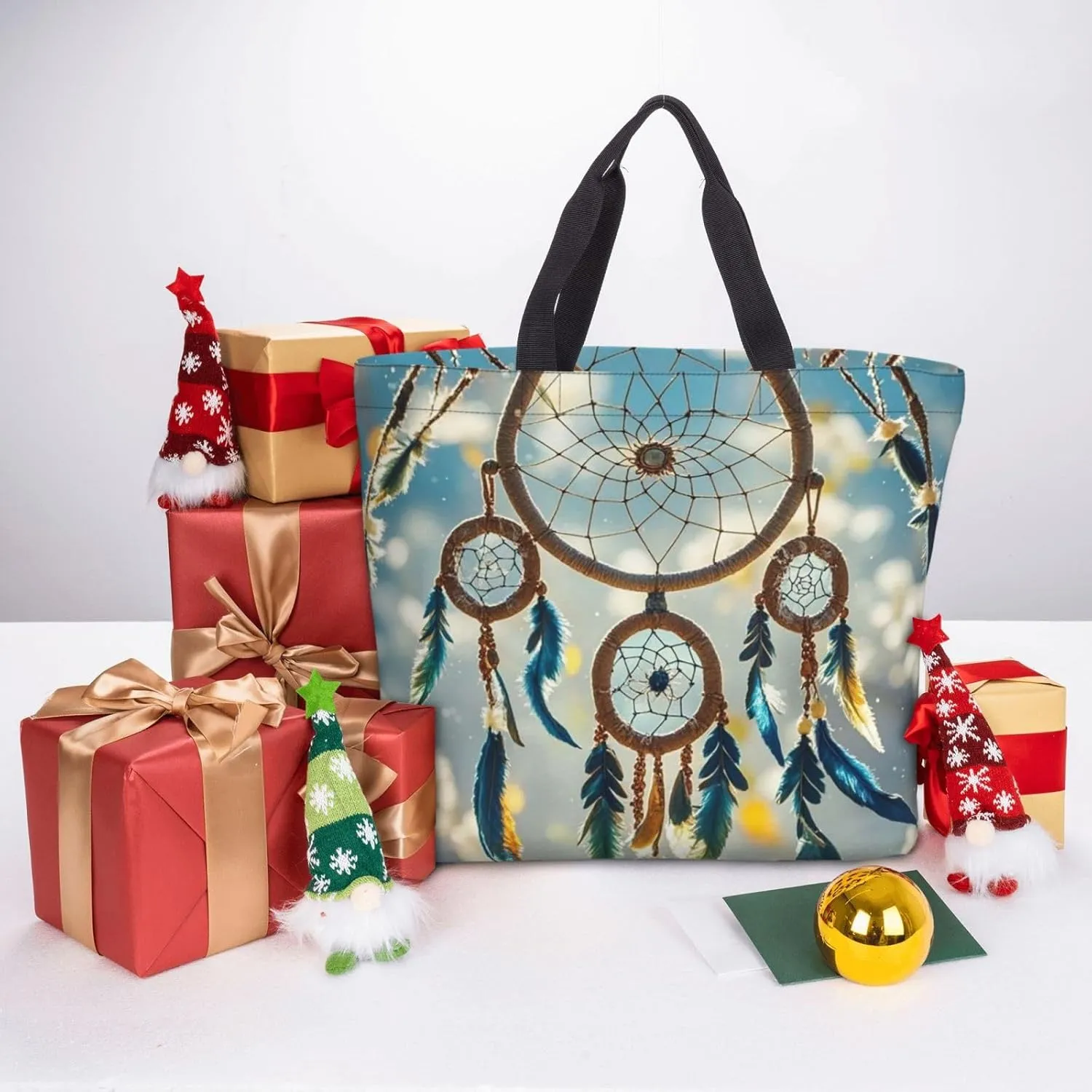 Tote Bag Large Capacity Grocery Bag With Zipper Pitbull Dogs Shopping Bag Shoulder Bag for Women