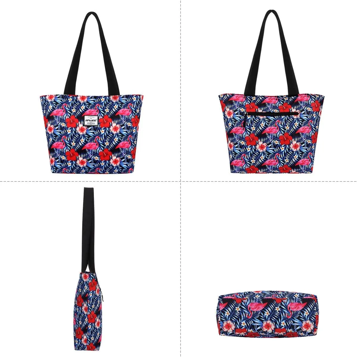 Tote Bag with Zipper for Women Inside Mesh Pocket Heavy Duty Casual Anti-water Cloth Travel Shoulder Handbag