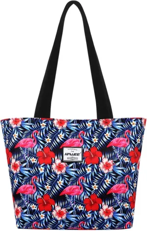 Tote Bag with Zipper for Women Inside Mesh Pocket Heavy Duty Casual Anti-water Cloth Travel Shoulder Handbag