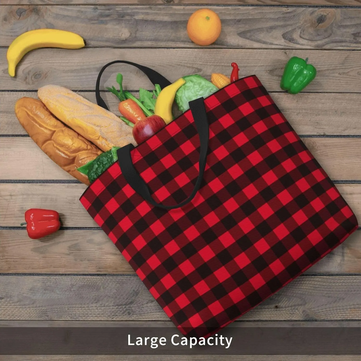Tote Bag with Zipper Pockets,Large Capacity Shopping Bag, Handbags for Travel Grocery